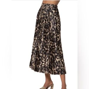 TART pleated animal print skirt